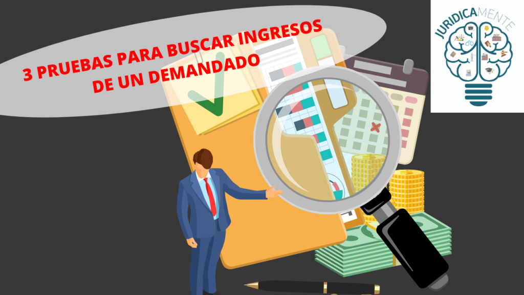 3 PRUEBAS PARA BUSCAR INGRESOS DE UN DEMANDADO